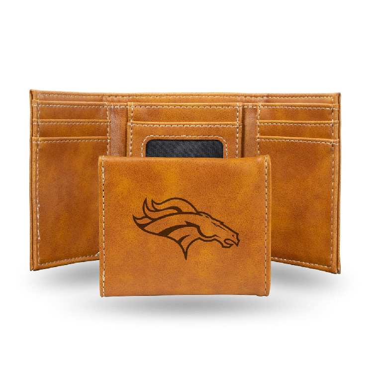 Denver Broncos Wallet Trifold Laser Engraved