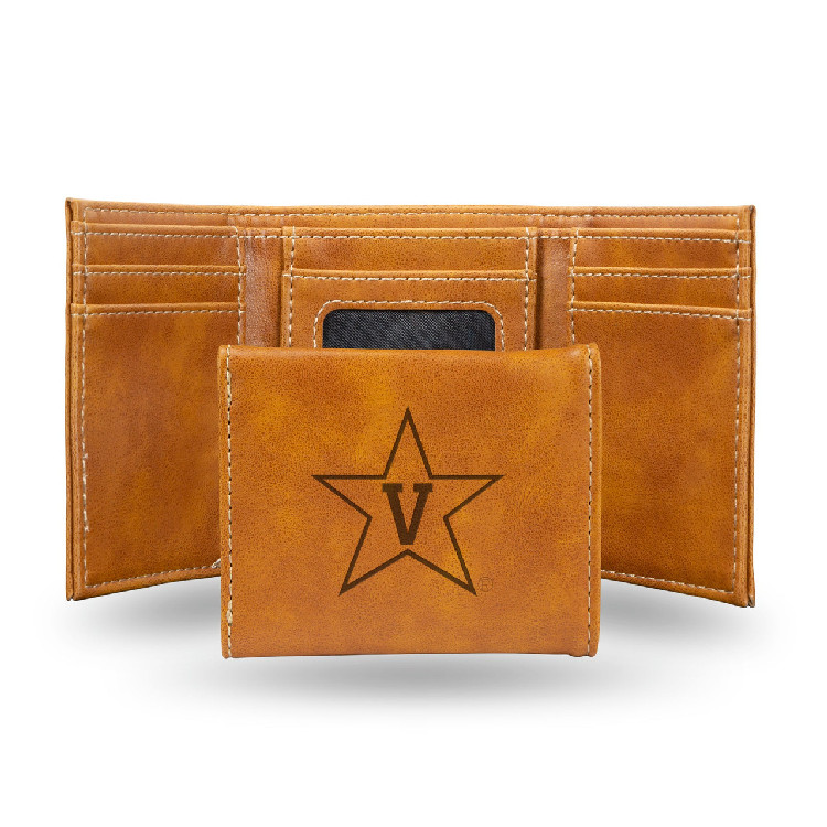 Vanderbilt Commodores Wallet Trifold Laser Engraved