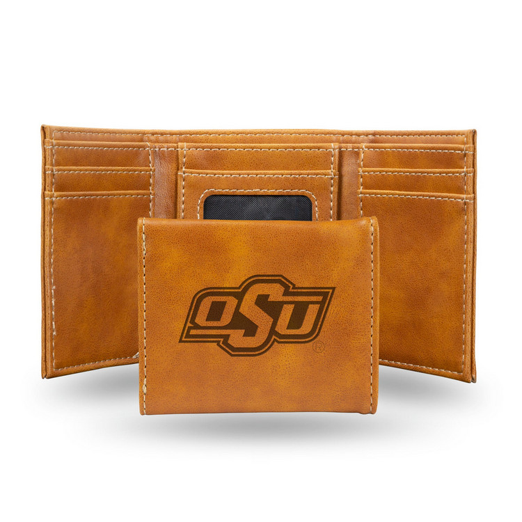 Oklahoma State Cowboys Wallet Trifold Laser Engraved