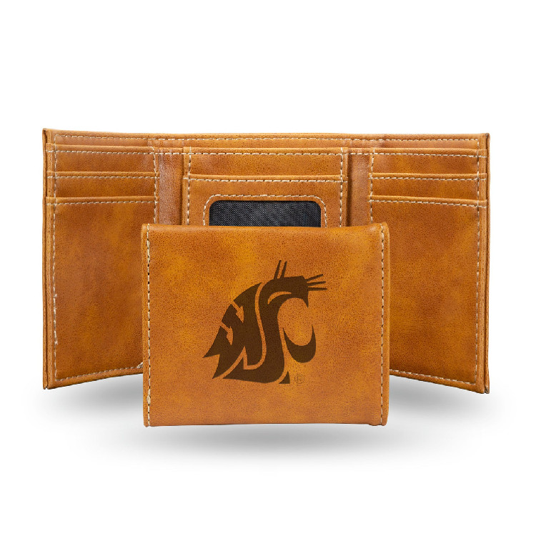 Washington State Cougars Wallet Trifold Laser Engraved