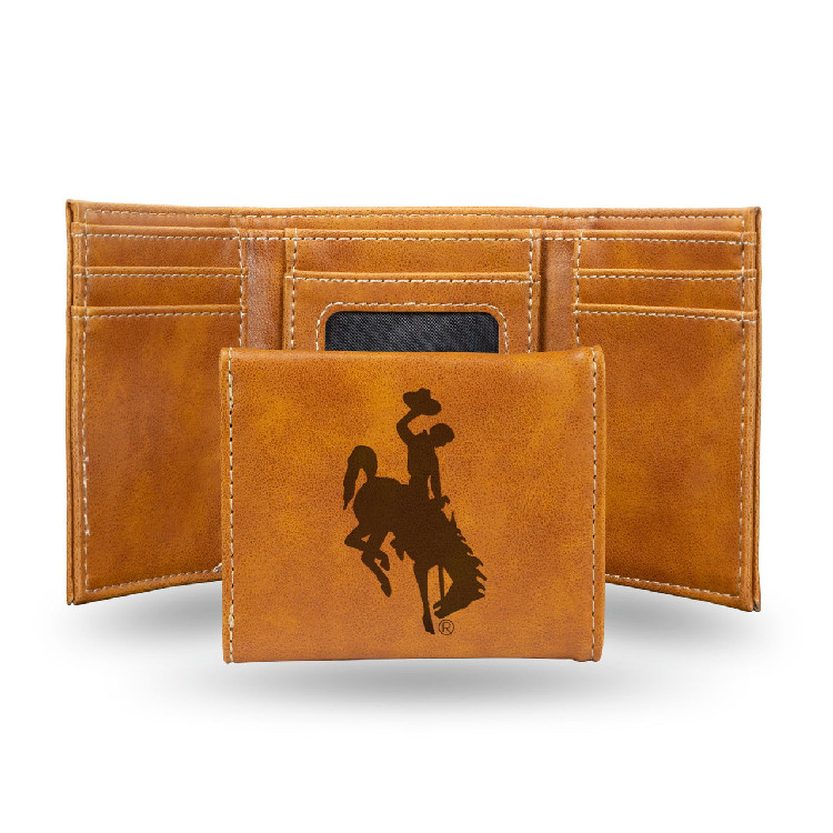 Wyoming Cowboys Wallet Trifold Laser Engraved