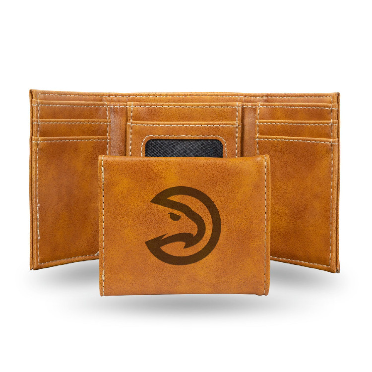 Atlanta Hawks Wallet Trifold Laser Engraved