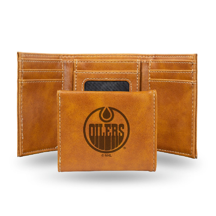 Edmonton Oilers Wallet Trifold Laser Engraved