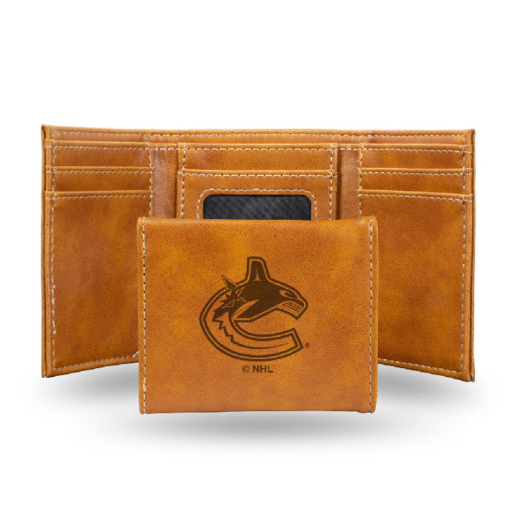 Vancouver Canucks Wallet Trifold Laser Engraved