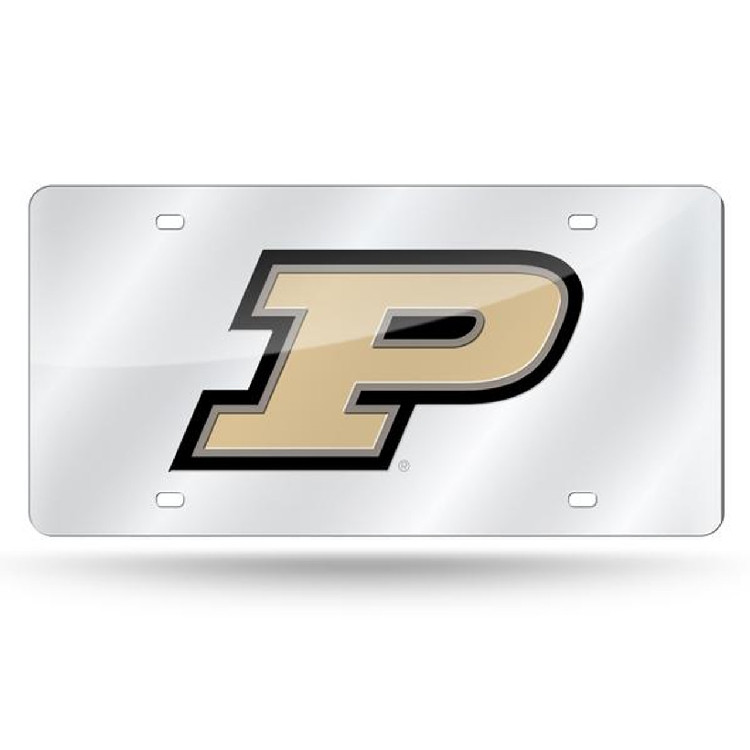 Purdue Boilermakers License Plate Laser Cut Silver