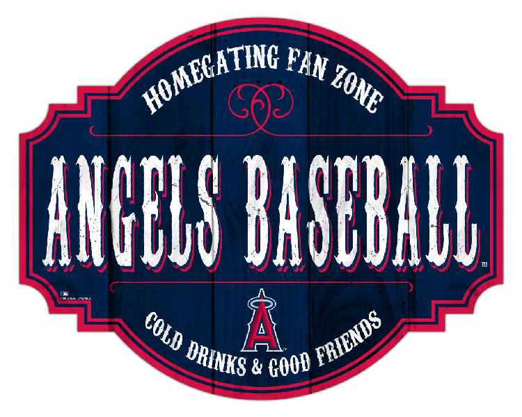 Los Angeles Angels Sign Wood 12 Inch Homegating Tavern