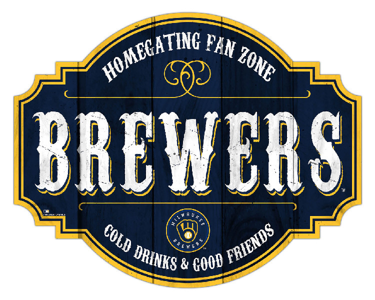 Milwaukee Brewers Sign Wood 12 Inch Homegating Tavern