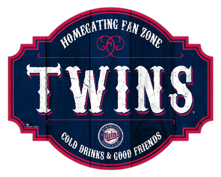 Minnesota Twins Sign Wood 12 Inch Homegating Tavern