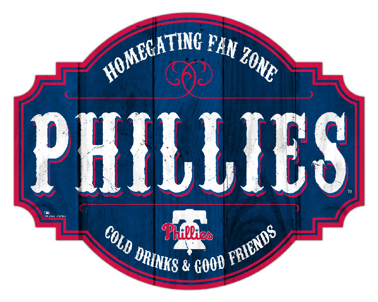 Philadelphia Phillies Sign Wood 12 Inch Homegating Tavern