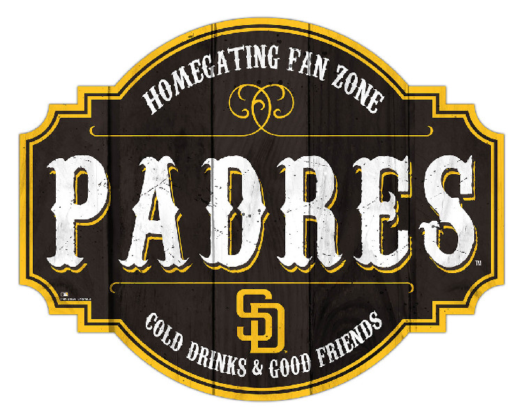 San Diego Padres Sign Wood 12 Inch Homegating Tavern