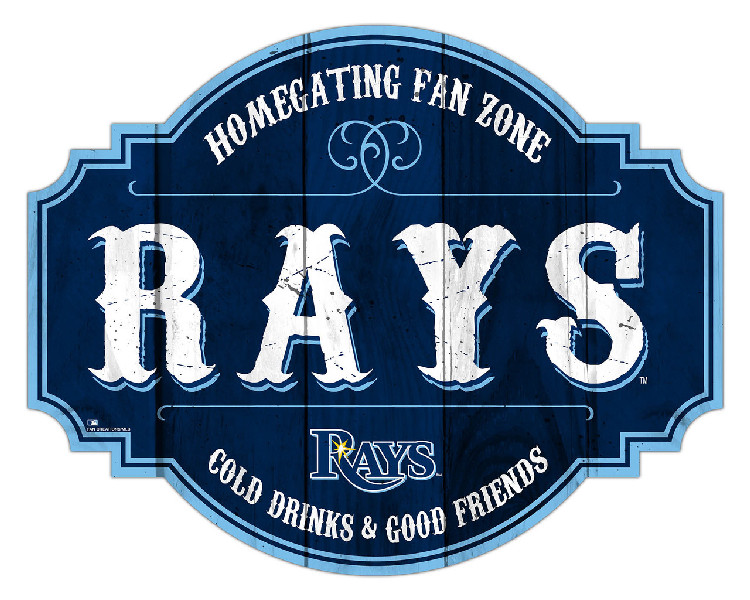 Tampa Bay Rays Sign Wood 12 Inch Homegating Tavern