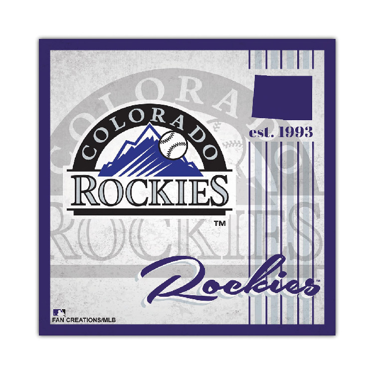 Colorado Rockies Sign Wood 10x10 Album Design