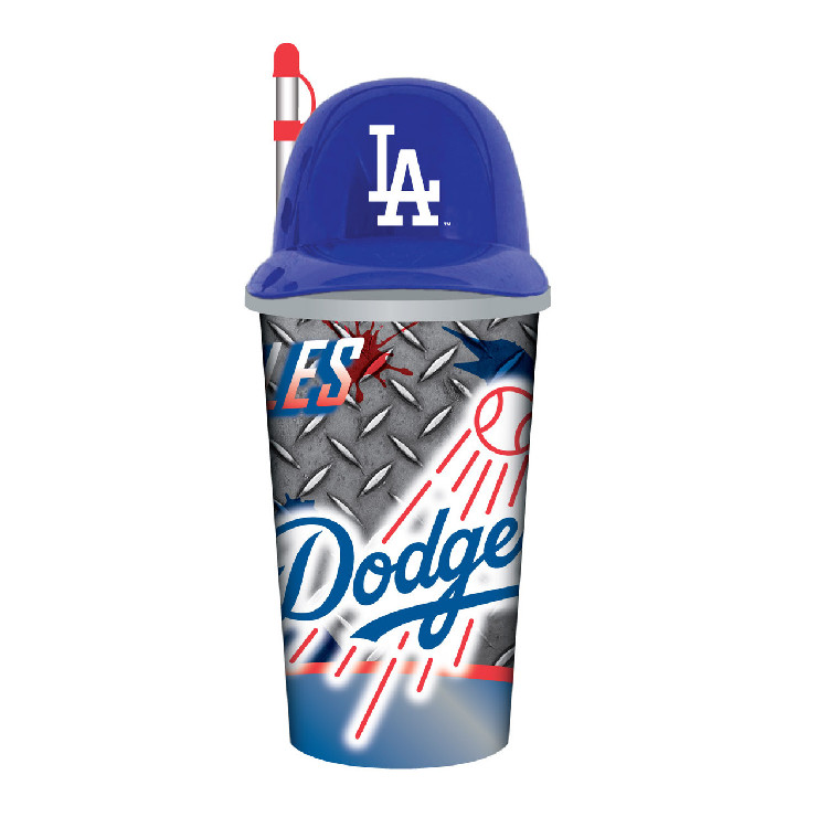 Los Angeles Dodgers Helmet Cup 32oz Plastic with Straw