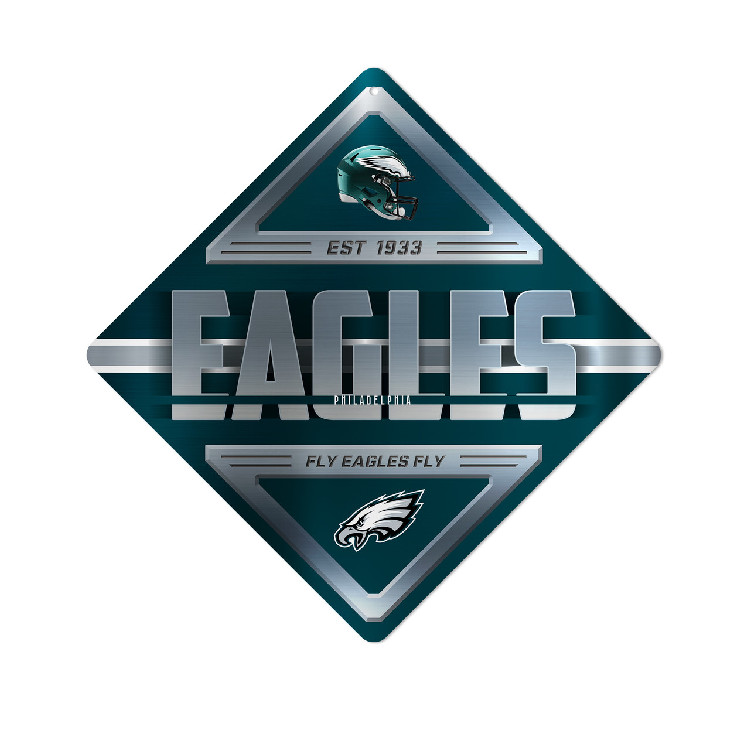 Philadelphia Eagles Sign Metal Diamond Shape