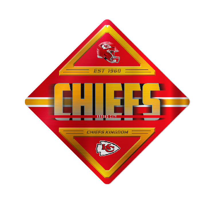 Kansas City Chiefs Sign Metal Diamond Shape