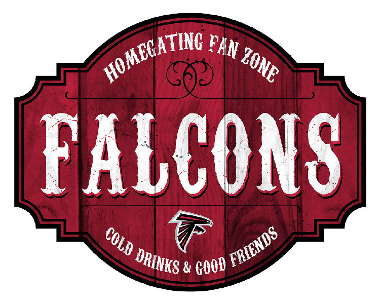 Atlanta Falcons Sign Wood 12 Inch Homegating Tavern