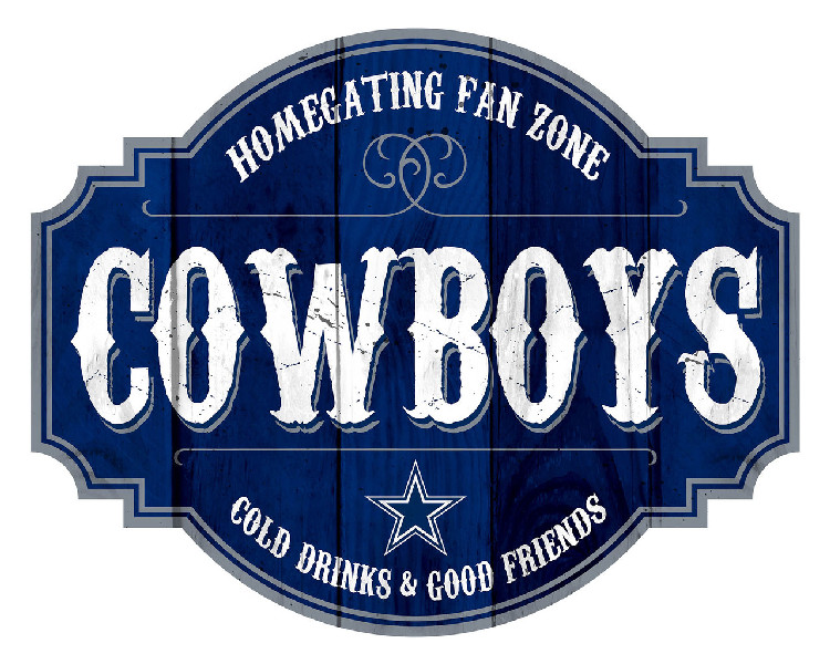 Dallas Cowboys Sign Wood 12 Inch Homegating Tavern