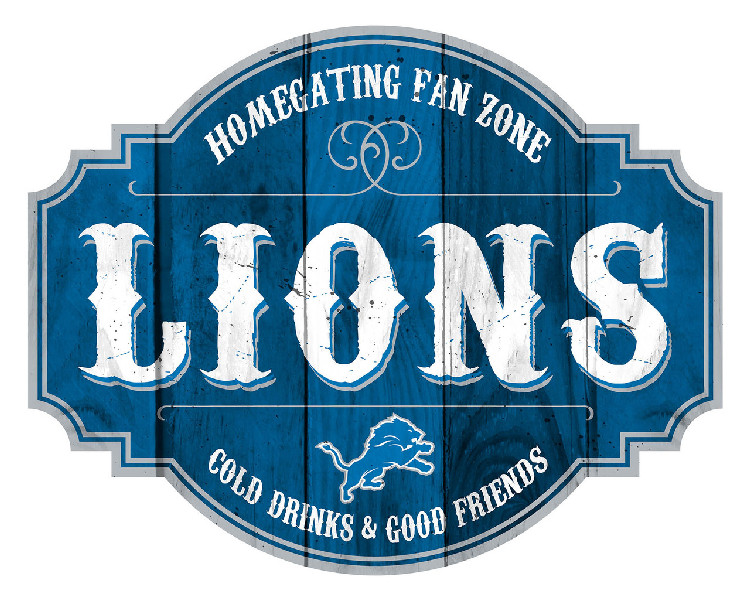 Detroit Lions Sign Wood 12 Inch Homegating Tavern