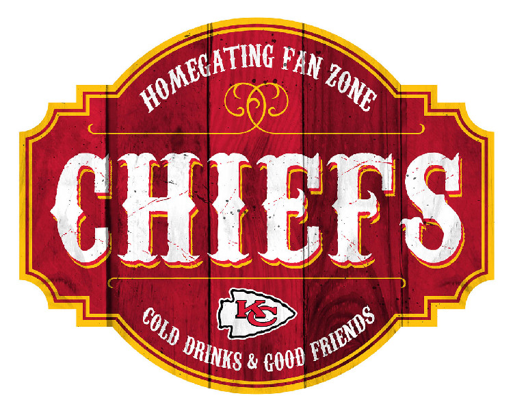 Kansas City Chiefs Sign Wood 12 Inch Homegating Tavern