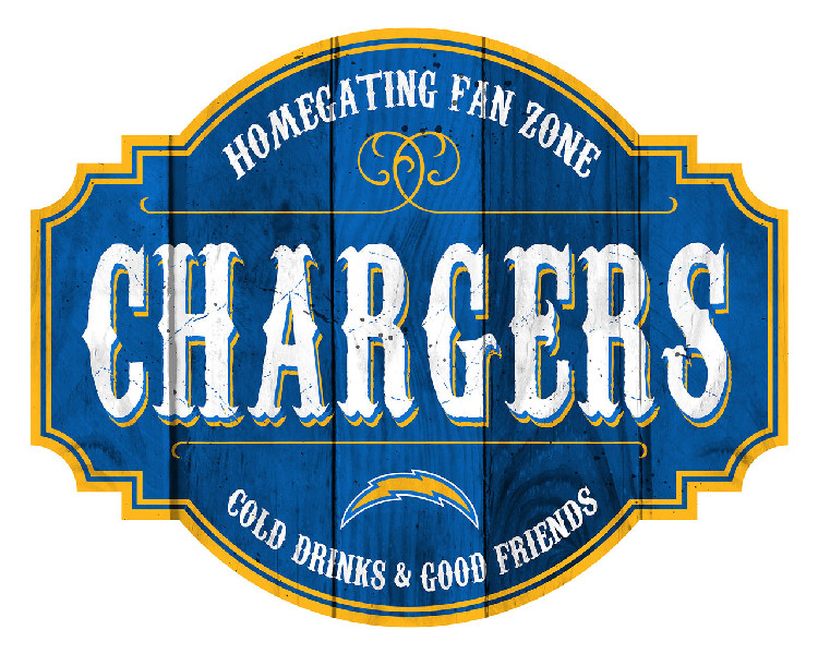 Los Angeles Chargers Sign Wood 12 Inch Homegating Tavern