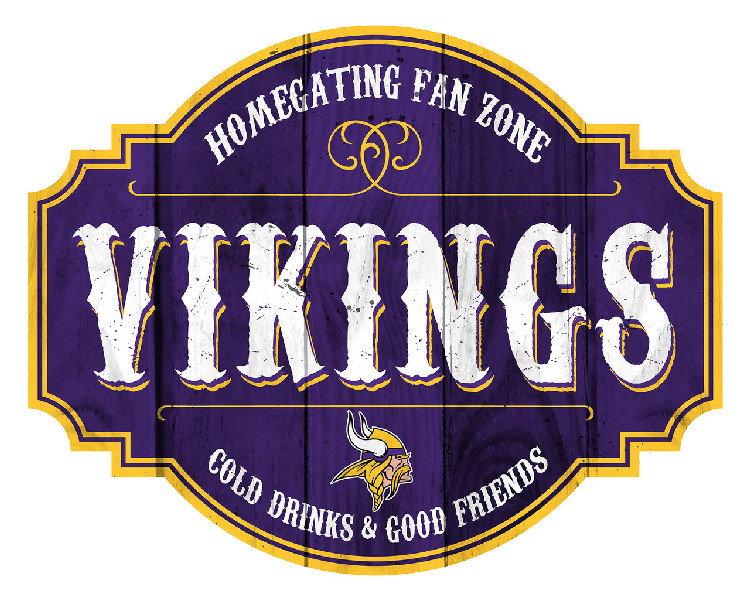 Minnesota Vikings Sign Wood 12 Inch Homegating Tavern