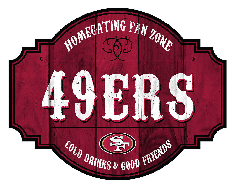 San Francisco 49ers Sign Wood 12 Inch Homegating Tavern