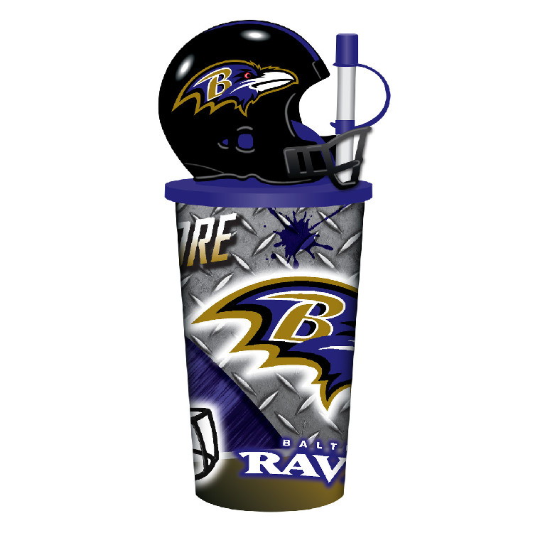 Baltimore Ravens Helmet Cup 32oz Plastic with Straw