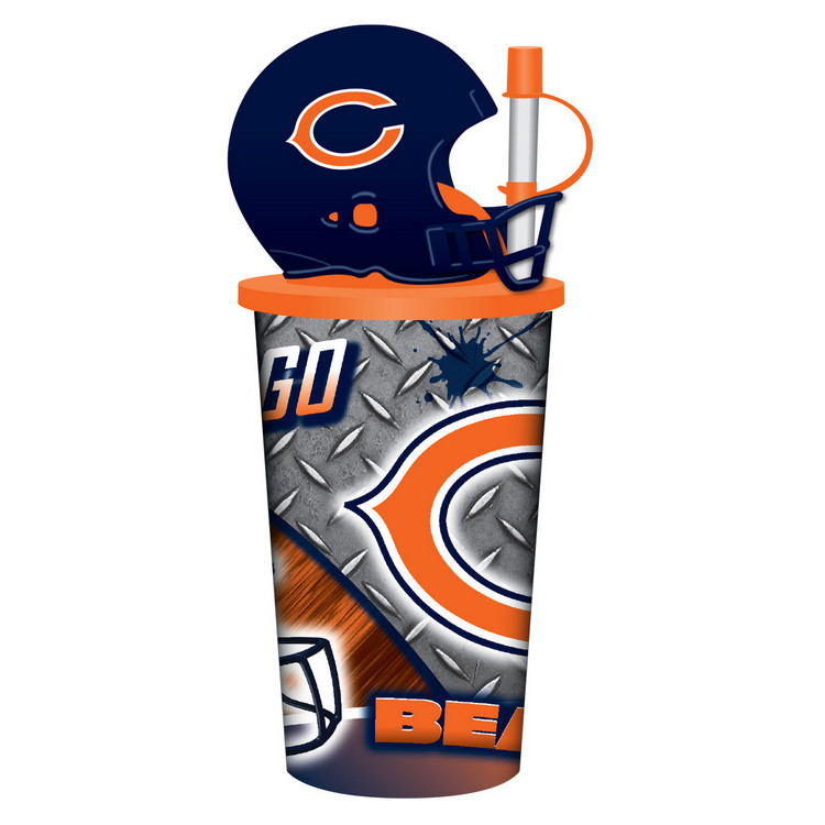 Chicago Bears Helmet Cup 32oz Plastic with Straw