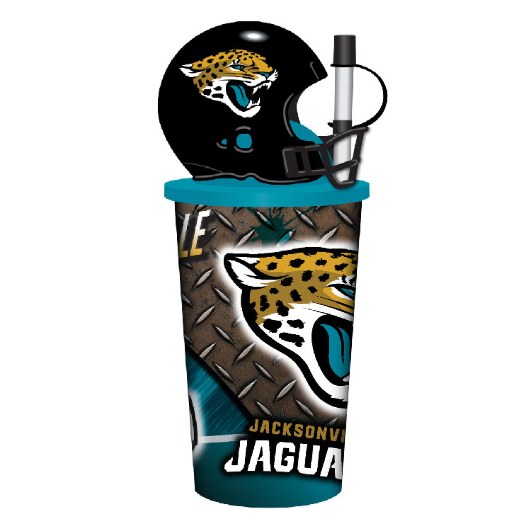 Jacksonville Jaguars Helmet Cup 32oz Plastic with Straw