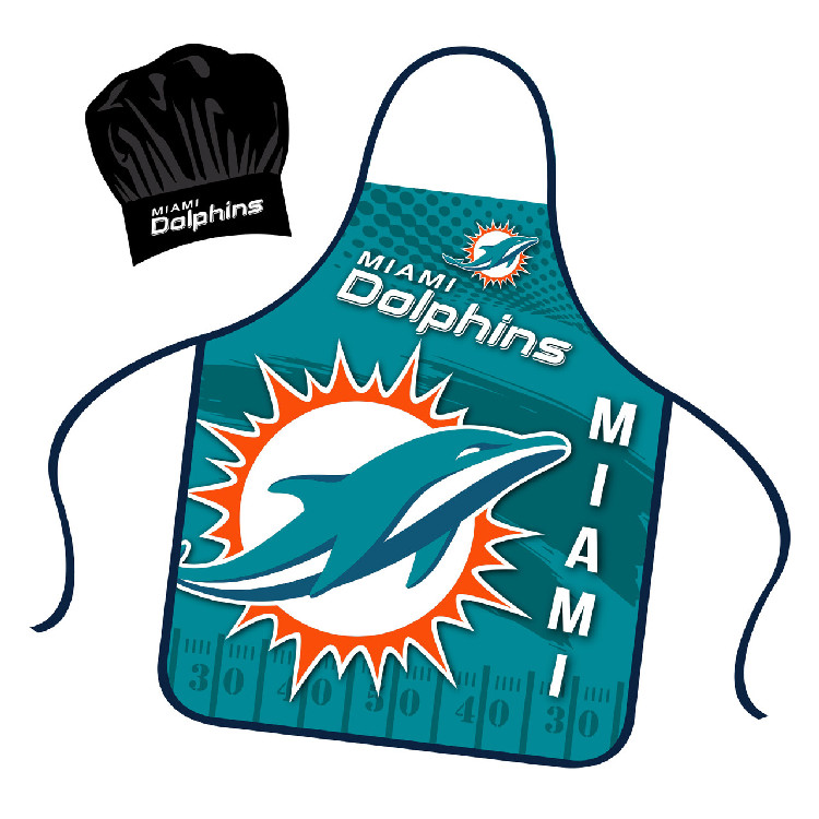 Miami Dolphins Chef Hat and Apron Set