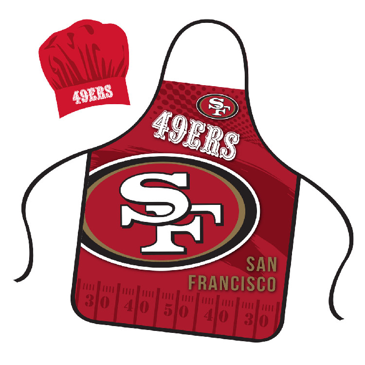 San Francisco 49ers Chef Hat and Apron Set