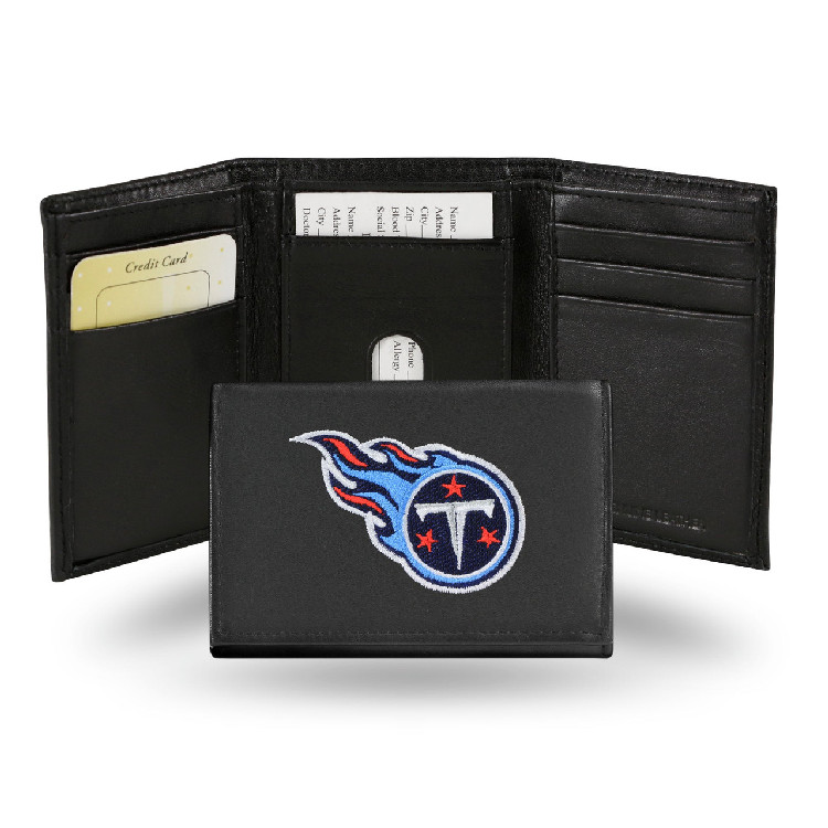 Tennessee Titans Wallet Trifold Leather Embroidered