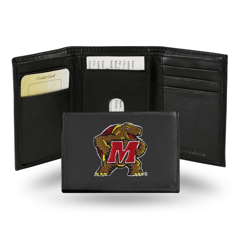 Rico Industries Maryland Terrapins Wallet Trifold Leather Embroidered -