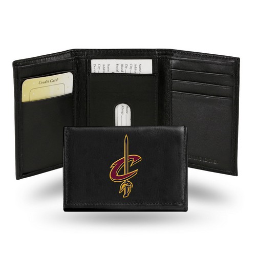 Rico Industries Cleveland Cavaliers Wallet Trifold Leather Embroidered -