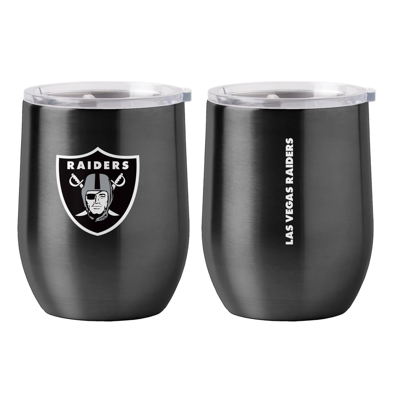 Las Vegas Raiders Travel Tumbler 16oz Stainless Steel Curved