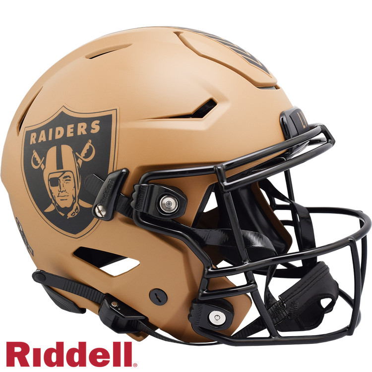 Las Vegas Raiders Helmet Riddell Authentic Full Size Speed Style Salute To Service 2023