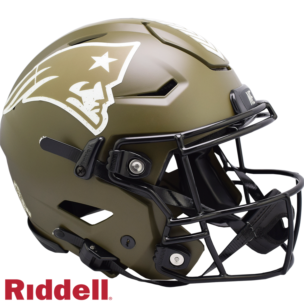 New England Patriots Helmet Riddell Authentic Full Size SpeedFlex Style Salute To Service