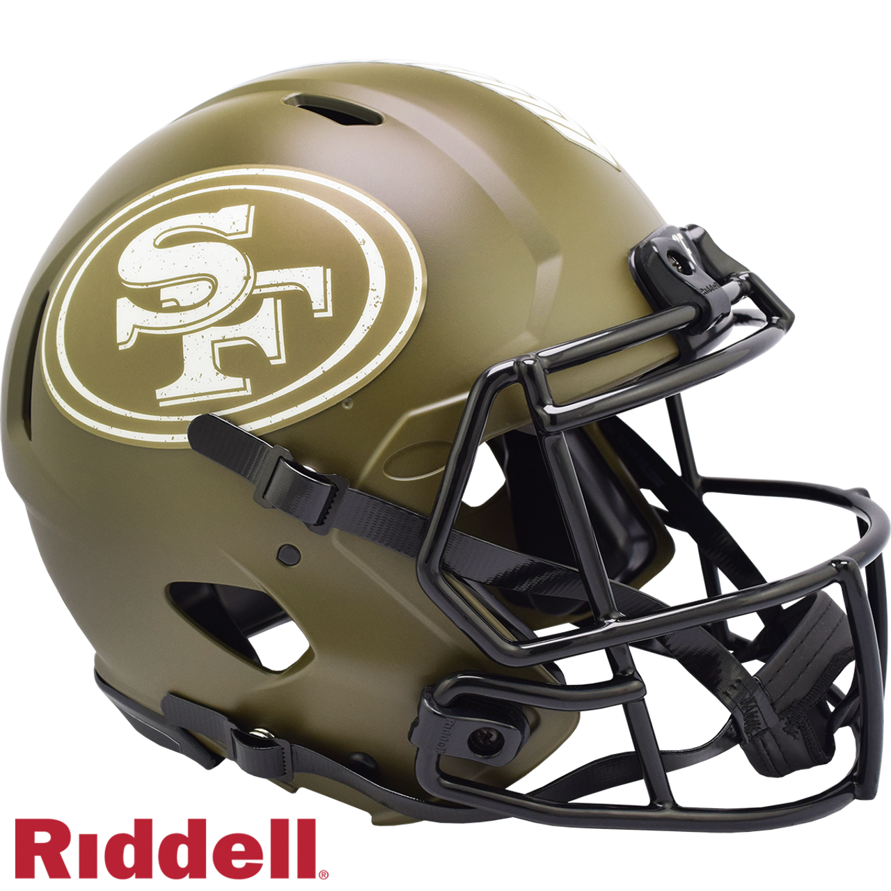 San Francisco 49ers Helmet Riddell Authentic Full Size Speed Style Salute To Service