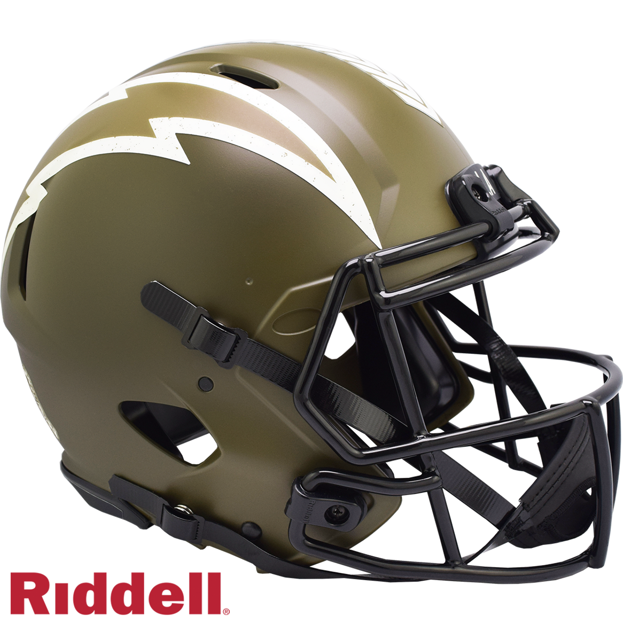 Los Angeles Chargers Helmet Riddell Authentic Full Size Speed Style Salute To Service