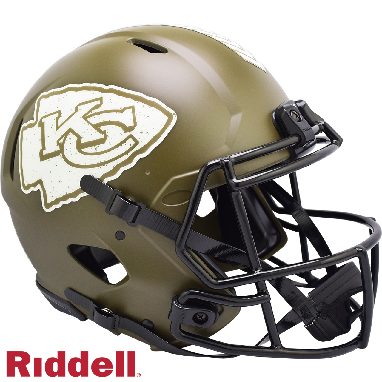 Kansas City Chiefs Helmet Riddell Authentic Full Size Speed Style Salute To Service