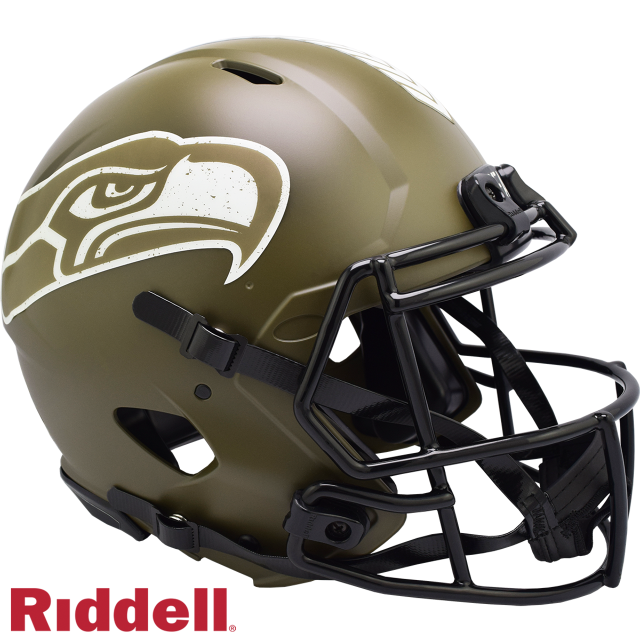 Seattle Seahawks Helmet Riddell Authentic Full Size Speed Style Salute To Service