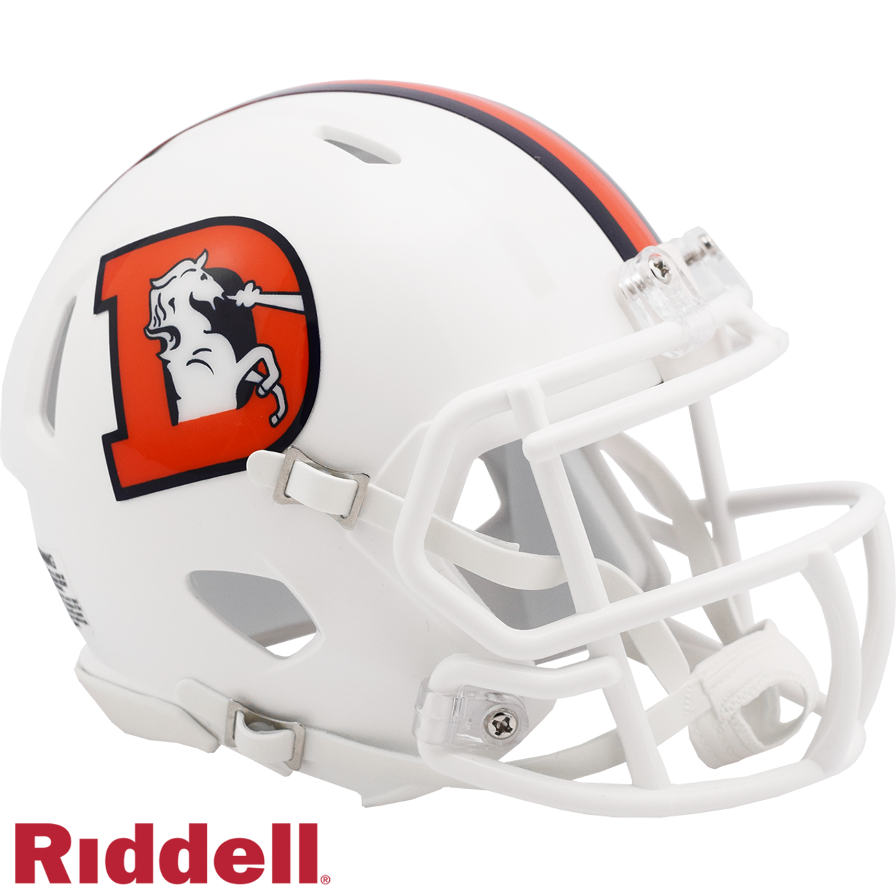 Denver Broncos Helmet Riddell Replica Mini Speed Style On-Field Alternate 2023 Snowcapped