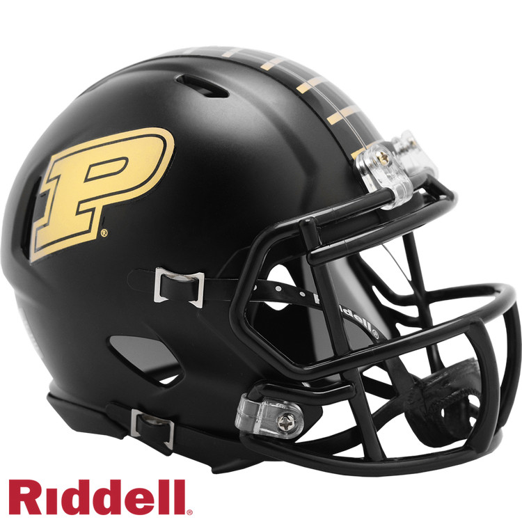 Purdue Boilermakers Helmet Riddell Replica Mini Speed Style Black