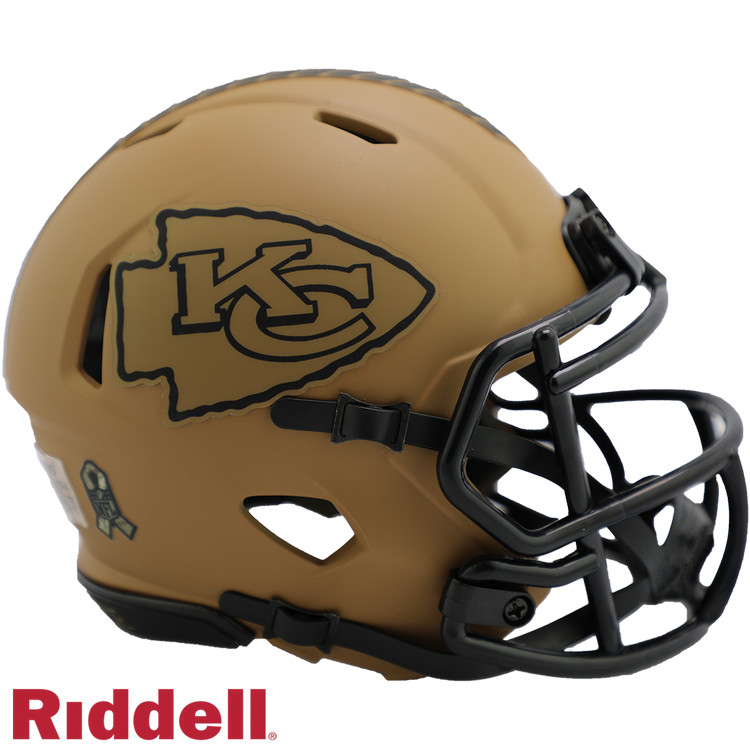 Kansas City Chiefs Helmet Riddell Replica Mini Speed Style Salute To Service 2023