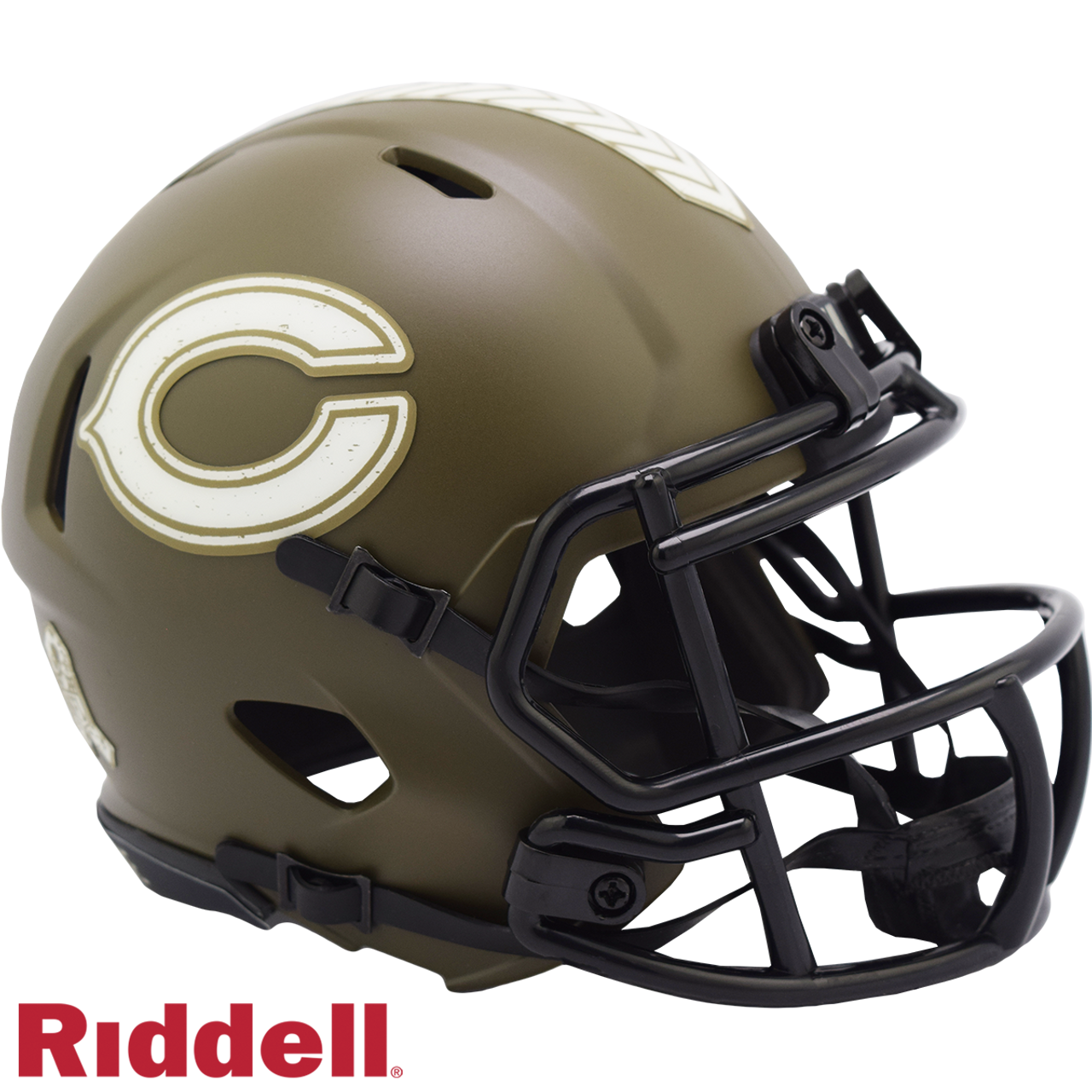 Chicago Bears Helmet Riddell Replica Mini Speed Style Salute To Service