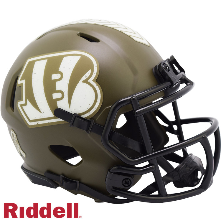 Cincinnati Bengals Helmet Riddell Replica Mini Speed Style Salute To Service