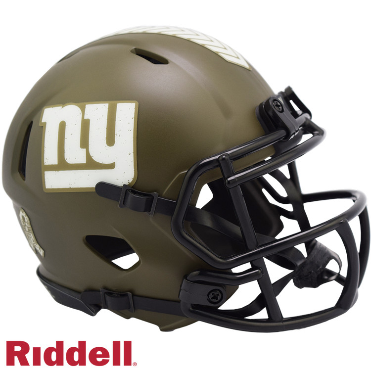 New York Giants Helmet Riddell Replica Mini Speed Style Salute To Service