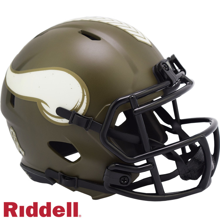 Minnesota Vikings Helmet Riddell Replica Mini Speed Style Salute To Service