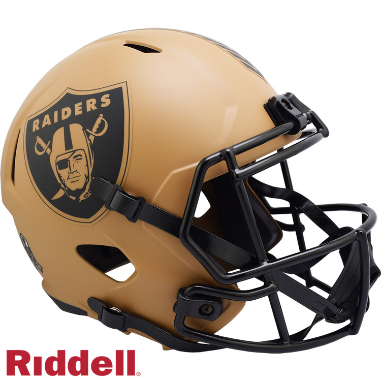 Las Vegas Raiders Helmet Riddell Replica Full Size Speed Style Salute To Service 2023