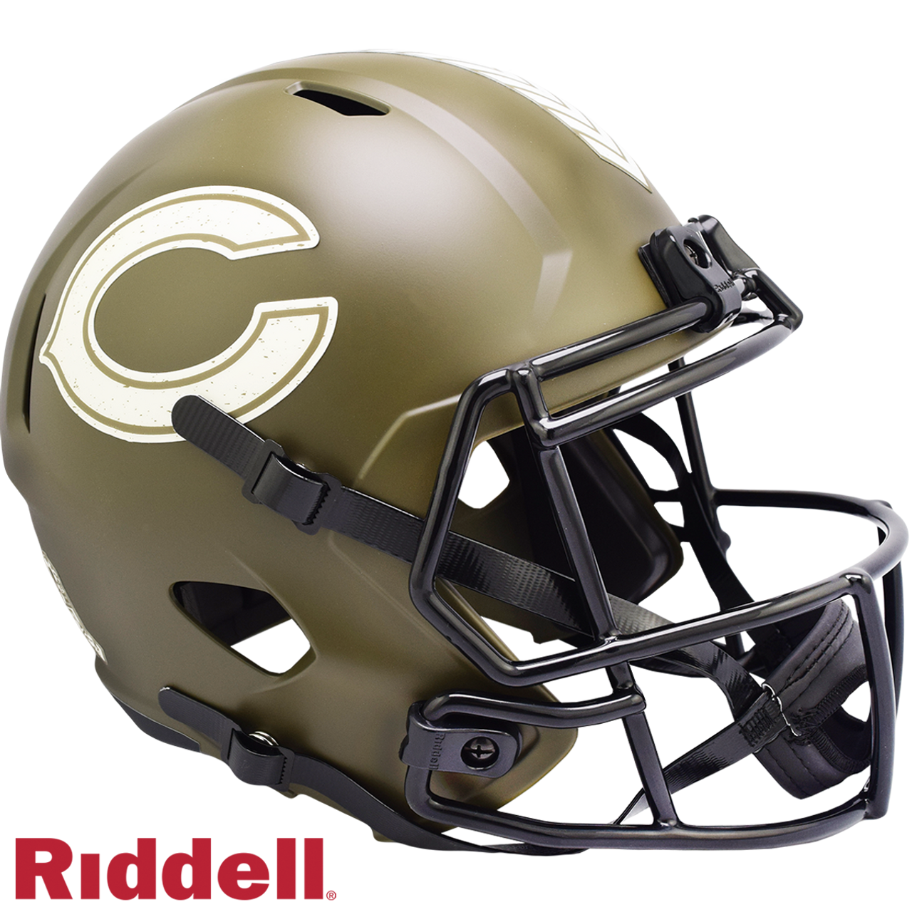 Chicago Bears Helmet Riddell Replica Full Size Speed Style Salute To Service